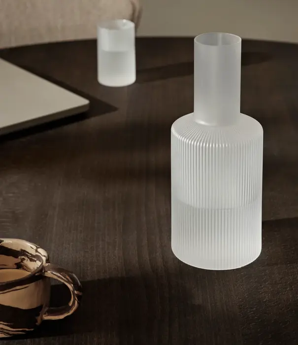 Ferm Living Ripple Carafe - Frosted