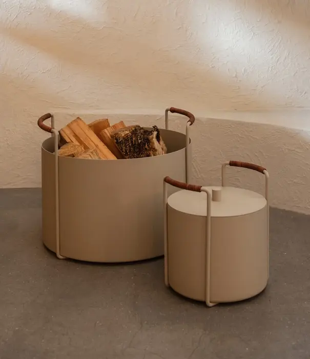 Ferm Living Seau à Bois Port - Beige