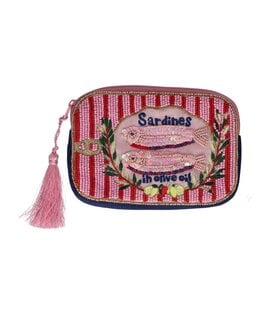 Cosmetic Bag S : Sardines, Pink