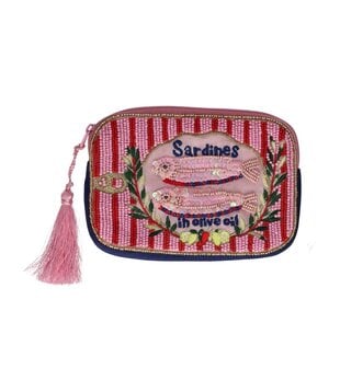 Cosmetic Bag S : Sardines, Pink