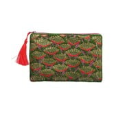 Cosmetic Bags M : Flowers, Green