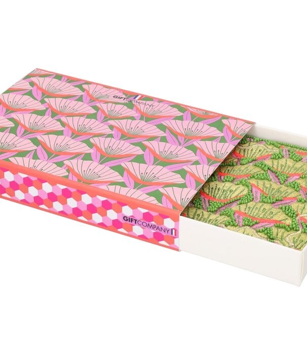 GIFT COMPANY Cosmetic Bags M : Flowers, Green