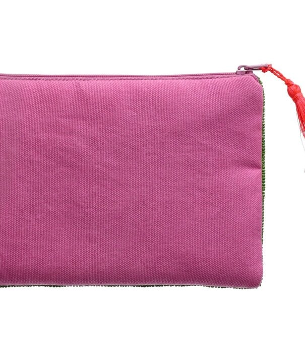 GIFT COMPANY Cosmetic Bags M : Flowers, Green