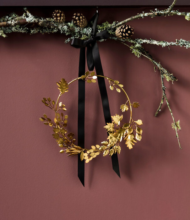 House Doctor Wreath, HDmix, Antique Gold