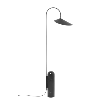 Lampadaire en marbre Arum Noir
