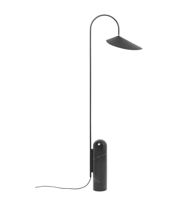 Ferm Living Lampadaire en marbre Arum Noir