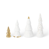 Set de 4 sapins dorés