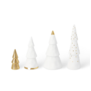 Set de 4 sapins dorés