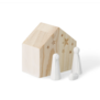 Mini crèche en bois et figurine en porcelaine