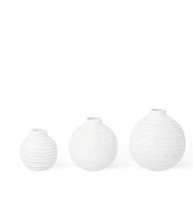 RÄDER - Set de 3 petits vases en porcelaine