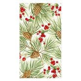 Serviettes Napkin Cocktail - Evergreen and Berries