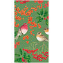 Serviettes Napkin Guest - Birds And Berries Green