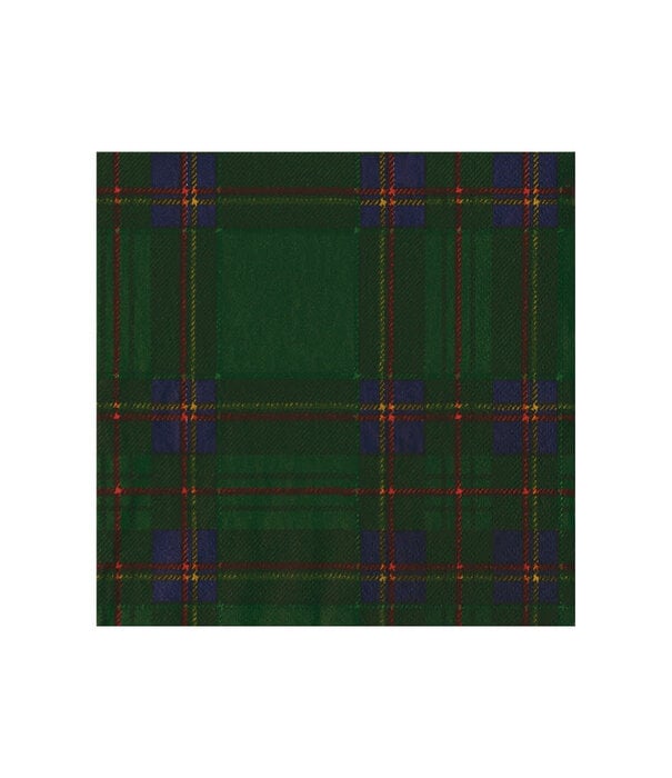 Serviettes Napkin Cocktail - Royal Plaid Green