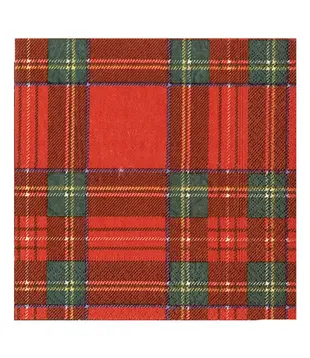 Serviettes Napkin Cocktail - Royal Plaid