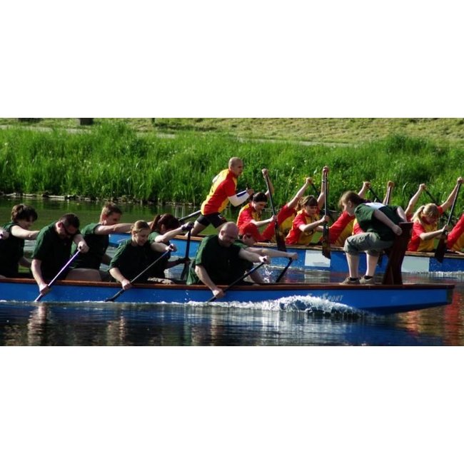 10 pers. incl. kop, staart, drumzit, stuurpeddel