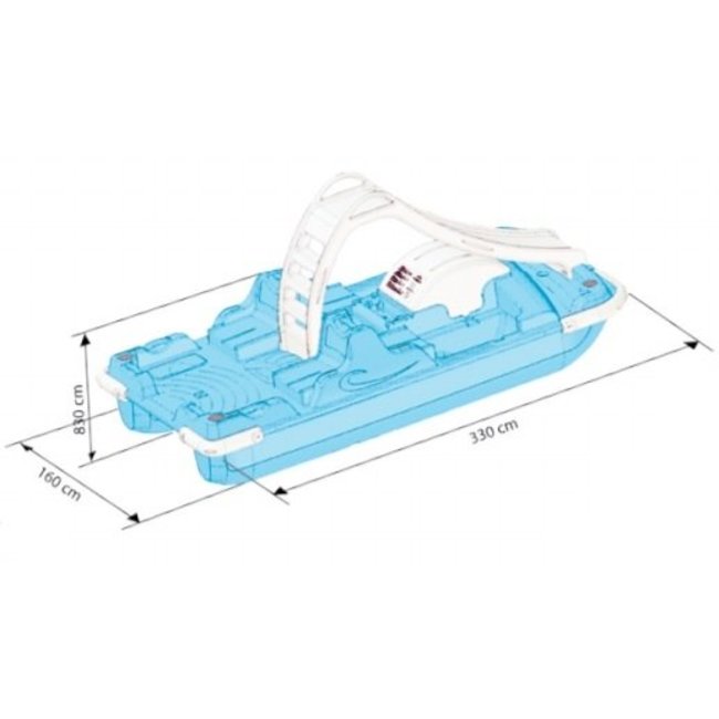 Rainbow Pedalo H2O 330, 4+ persoons