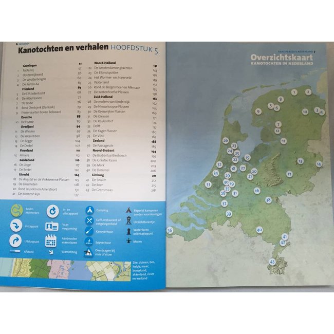 KANO-paradijs Nederland, 43 kanoroutes plus div. info (nieuwste uitgave)