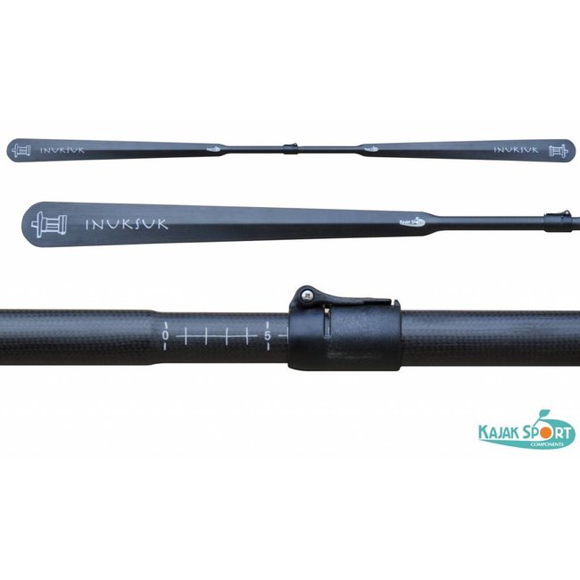 Kajak Sport Greenland Peddel Inuksuk Carbon, deelbaar/verstelbaar