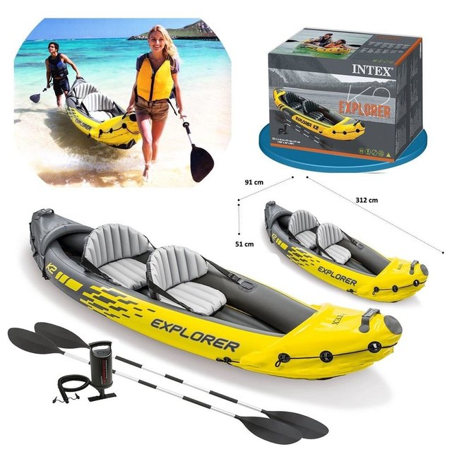 Intex K2 Explorer 312, 2 pers. incl. peddels en pomp !