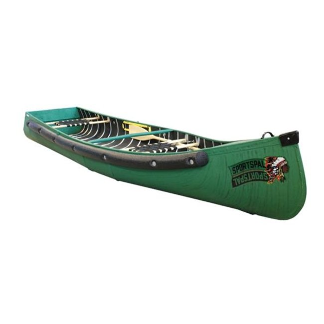 14 Ft. Tandem, Wide Transom, met spiegel, 2 webbing banken