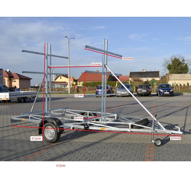 Master Kanotrailer, 8 liggers