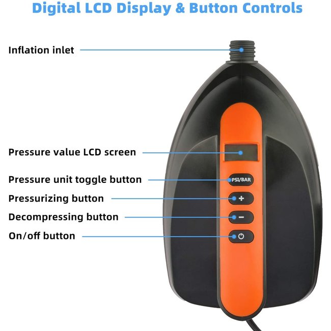 Scorpio Kayak 12 V. High Pressure Sup-Pomp, 16 PSi