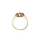 Gold entourage ring with diamond 14 crt