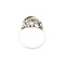White gold fantasy ring with diamond 14 krt