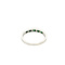 White gold ring with emerald 18 krt