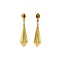 Gold ear studs with pendant 18 krt