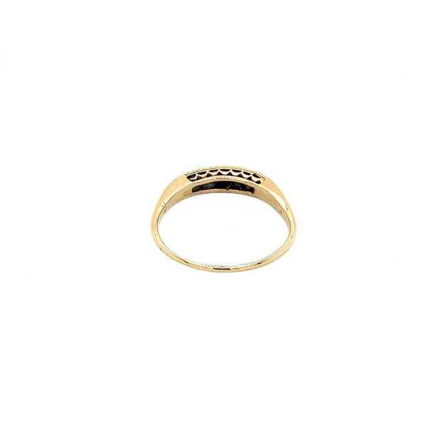 Gouden ring met roosdiamant 14 krt