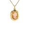 Gold pendant with cameo 18 krt