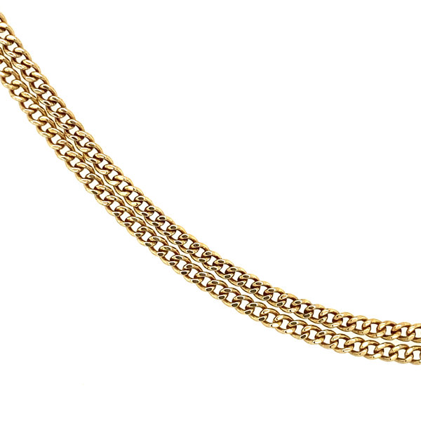 Gold length necklace gourmet 65 cm 14 krt