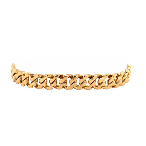 Gold gourmet bracelet 18 cm 14 krt