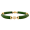 Jade bracelet with gold accents 14 krt