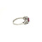 White gold ring with ruby and diamond 14 krt