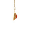 Gold entourage pendant with red coral 14 krt
