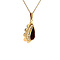 Gold pendant with garnet 14 krt