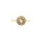 Gouden entourage ring met roosdiamant 14 krt