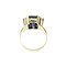 Gold ring with sapphire and diamond 14 krt