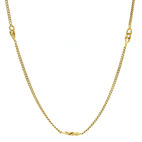 Golden fantasy necklace 44 cm 14 krt