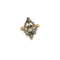 Gold ring with rose diamond 18 krt/925