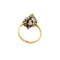 Gold ring with rose diamond 18 krt/925