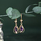 Rose gold earrings with colored stone 18 krt