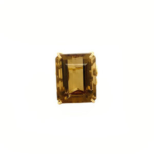 Gold ring with smoky quartz 18 krt