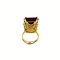 Gold ring with smoky quartz 18 krt