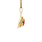 Gold pendant with red coral 14 krt
