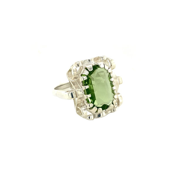 Queen's ring 925 - Lime Quartz