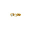 Goudensolitair oorstekers met diamant 14 krt