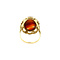 Gouden ring met streepagaat 14 krt